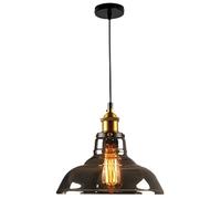 HAIDU Lustre de style industriel nordique, suspension en verre créative en forme de chapeau, culot E27, luminaire décoratif pour salon, restaurant ou bar