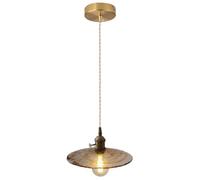 HAIDU Lustre en verre de style industriel moderne, douille E27 à vis, suspension simple, luminaire de plafond, lampe décorative pour chambre, salle à manger ou cuisine