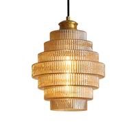 HAIDU Petite Lampe Suspendue en Verre créative rétro, Lustre à tête Unique à vis E27, Suspension de personnalité américaine, luminaires décoratifs de Chambre à Coucher de Balcon d'allée de Porche