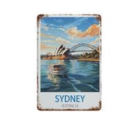 HAIDU Plaque en métal rétro,Sydney Australie Poster,pour décoration de maison, cuisine, bar, café, club, cave - Décoration murale vintage(30x40cm 12x16 inch-C72