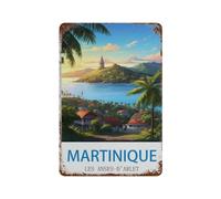 HAIDU Plaque en métal vintage,Les Anses D'arlet Martinique,Vintage Art Sign Home Kitchen Bar Cafe Club Cave Décoration Tin Sign(20x30cm 8x12 inch-H13