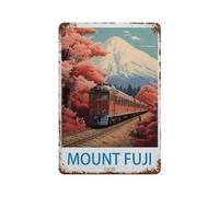 HAIDU Plaque humoristique en métal,Mont Fuji Japon,Décoration murale d'intérieur pour cuisine, boulangerie, café, bar, ferme, restaurants, café(30x40cm 12x16 inch-J46
