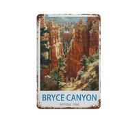 HAIDU Plaque humoristique en métal,parc national de Bryce Canyon,Décoration murale d'intérieur pour cuisine, boulangerie, café, bar, ferme, restaurants, café(20x30cm 8x12 inch-M66