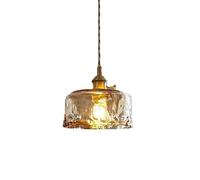 HAIDU Support de Lampe en métal, Abat-Jour de Lustre en Verre, Lampe Suspendue de Style rétro Japonais, Lampe Suspendue à tête Unique à vis E27, plafonnier de Salon de Salle de réunion de Balcon
