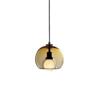 HAIDU Suspension à vis E27 à tête Unique, Lampe Suspendue créative en Verre à Transmission de lumière élevée, Lustre de Style Minimaliste français, luminaires décoratifs pour Studio, hôtel, restauran