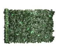 Haie Artificiel Brise-Vue décoration Rouleau 3L x 1H m Feuillage réaliste Anti-UV Vert Foncé
