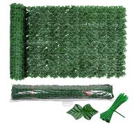 Haie Artificielle, 1mX3m Brise vue feuillage, Clôture Feuilles Lierre, Brise Vue Haie Artificielle en Rouleau, Écran Jardin Exterieur, Clôture D'intimité pour Balcon Terrasse Murale
