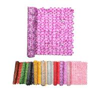 Haie Artificielle Mur Vegetal Artificiel Exterieur 50cm 100cm 200cm 300cm Brise-Vue pour Balcon Et Clôture Extérieure 100 Pcs Serre Cable Plastique(Violette,100x100cm/3.3x3.3ft)