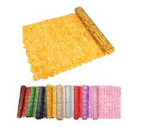 Haie Artificielle Mur Vegetal Artificiel Exterieur 50cm 100cm 200cm 300cm Brise-Vue pour Balcon Et Clôture Extérieure 100 Pcs Serre Cable Plastique(Jaune,100x100cm/3.3x3.3ft)