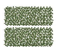 Haie artificielle - Outsunny - lot de 2 treillis extensible brise-vue canisse feuillage - PE - 2x1m - vert