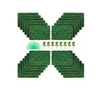 Haie Artificielle Panneaux Muraux De Buis Solide Toile De Fond Décor 24PCS 60x40cm