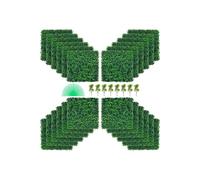 Haie Artificielle Panneaux Muraux De Buis UV Solide Décoration Murale Réaliste 24PCS