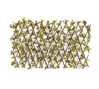 Haie de fleurs artificielles en bois extensible pour décoration de jardin - Décoration murale - Petite taille - Blanc et rose