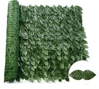 Haie de lierre artificiel - 50 x 300 cm - Bordure de feuilles vertes pour décoration de maison, jardin, extérieur, balcon - Plante artificielle réaliste pour une meilleure intimité et un attrait