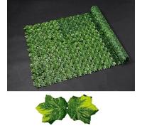 Haie de lierre artificiel 50 x 300 cm, panneau de feuilles vertes pour décoration de maison, extérieur, jardin et balcon, fausse plante pour une intimité instantanée et un attrait esthétique