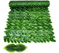 Haie de lierre artificiel - Clôture d'intimité à feuilles vertes pour maison, extérieur, jardin et balcon - Résistante aux UV - Facile à installer (WL CY MG 50 x 200 cm)