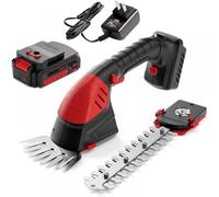 Haie et cisaille à poteaux 2 en 1 20 V avec poteau d'extension multi-angle compatible avec une portée de 13 pieds(Black Red4w-8)