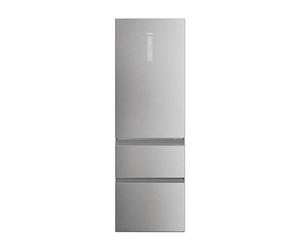 Haier 3D 60 Series 5 HTW5618CNMG Réfrigérateur avec tiroirs Direct Access, AirFlow, Wi-Fi, technologie ABT, moteur inverter, My Zone, Humidity Zone, TotalNoFrost, An 60 cm, 360 L, lumière LED, acier