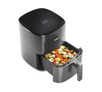 Haier Air Fryer Compact 5L, 4-6 personnes, Ecran Tactile Digital LED, 6 Programmes 80-200°C, Friteuse sans huile, Cuisson à l'Air Chaud, Rôtissage, Gril, Décongélation, Gris