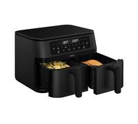 Haier Air Fryer Double Tiroir, Capacité XL 11L, 8-en-1 : Friture à Air, Griller, Cuire, Rôtir, Réchauffer, Décongeler, Cuisson Lente, Fonction Sync. Antiadhésif, Compatible Lave-Vaisselle [HAF3AD]