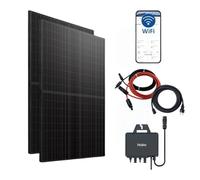 Haier Centrale solaire de balcon 880 W 600 W/800 W avec 2 modules de 440 W et onduleur, câble de 5 m, WiFi