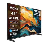 Haier Téléviseur connecté H43K85FUX (K85F 2025) 43 pouces LED UHD 4K Wi‑Fi Noir 250 cd/m²