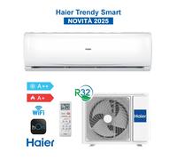 Haier HAS12TABIN + H1U12TABOUT Kit Climatiseur Trendy 12000Btu 3Kw A++/A+ WiFi Inverter R32 20dB Blanc
