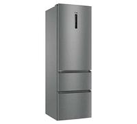 Haier HTR3619ENMN Réfrigérateur combiné 3D 60 Série 3 - Pose libre, Hauteur : 190,5 cm, 348L (réfrigérateur 234L + congélateur 114L), MyZone, Total No Frost, Argent, Classe E