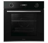 Haier HWOS2BFA2P5A Four multifonction, pyrolytique et hydrolytique, capacité 70L, 1 grille et 1 plateau Airfry. 9 fonctions, affichage avec LED blanche, guide télescopique, 3 vitres sur porte, noir