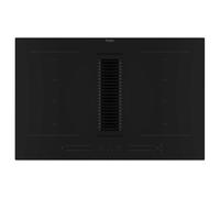 Haier Series 6 HAIH82MTMCF Plaque à induction avec extraction, 4 zones Flex, largeur 80 cm, panneau de commande tactile multislider, puissance totale 7,4 kW, 15 niveaux de puissance + Booster, noir