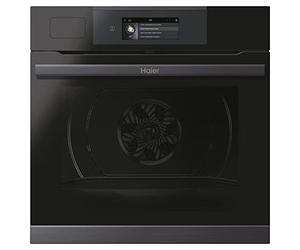 Haier I-Touch Steam Series 4 HWO60SM4TS9BH Four multifonction, pyrolytique, connectivité Wi-Fi et Bluetooth, capacité 70 l, sonde thermique, 16 fonctions, ventilation radiale, guide télescopique, noir