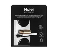 HAIER Kit de Superposition Universel Premium pour Machine à laver et Sèche-Linge, Optimise l'Espace, avec Tiroir Coulissant Blanc, Idéal pour les Lave-Linge et Sèche-Linge Haier