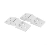 Haier Lot de 2 charnières de rechange en plastique pour porte pliante 3 trous Blanc 12,7 cm