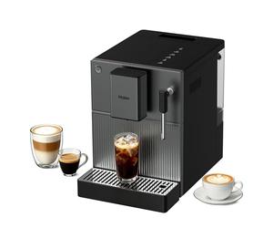 Haier Machine à Café Compacte Automatique avec Broyeur à Grains | 6 Programmes Café, 5 Niveaux de Mouture, Mousseur à Lait, Auto-Nettoyage, Taille Réglable, Petites Cuisines