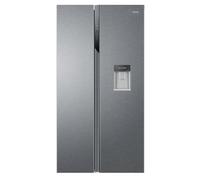 HAIER - Réfrigérateur Américain - 2 Portes - Classe Énergétique E - Technologie Total No Frost Multi Air Flow - Inox - 330L + 191L (Congélateur) - 177,5 x 90,8 x 64,7 cm - Modèle HSR3918EWPG