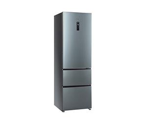 Haier Réfrigérateur/Congélateur A2FE735CFJ - Efficacité énergétique Hauteur : 190 cm - Capacité : 347 l - Tiroirs de congélation 3D - Aspect acier inoxydable.