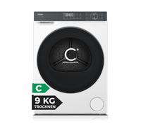 Haier Sèche-linge à pompe à chaleur 9 kg I Série G3 I Moteur Inverter AI Power Inverter Programme automatique et hygiénique, 3 niveaux de séchage, tambour doux XL I HD90-C637