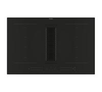 Haier Series 6 HAIH82MTMCF Plaque à induction avec extraction, 4 zones Flex, largeur 80 cm, panneau de commande tactile multislider, puissance totale 7,4 kW, 15 niveaux de puissance + Booster, noir