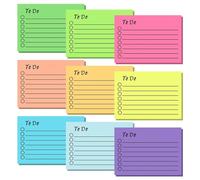 haierdidi Sticky Notes, ensemble de notes autocollantes 9 couleurs, notes autocollantes, autocollants pratiques autocollants, 9 paquets, 450 autocollants mémo