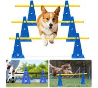 Haies de Cône,Obstacles de Tunnel de Chien,D'agilité pour Chien Kit,Bâtons D'agilité,Entraînement D'Agilité de Chien,Agility Sport pour Chiens équipement Complet Obstacle