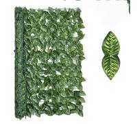 Haies et écrans de lierre artificiels; Clôture de jardin avec feuilles artificielles pour ombrage pergolas; Haie artificielle enroulable pour l'intimité; Idéal pour les jardins, balcons et décoration