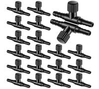 HaiFafafaing Lot de 20 vannes à air d'aquarium en plastique en forme de T - Valve de contrôle à sens unique pour accessoires d'aquarium, tube ID de 1,9 cm