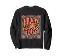 Haight Ashbury 1967 Hippies 60s Vintage Concert Musique Rétro Sweatshirt