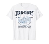 Haight Ashbury 1967 Maisons victoriennes années 60 Hippie rétro T-Shirt