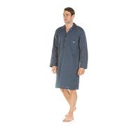 Haigman Chemise de nuit à manches longues 100 % popeline de coton pour homme Tailles M, L, XL, XXL, Rayures foncées, M