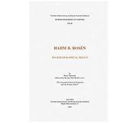Haiim B. Rosen. Bio-Bibliographical Sketch Followed By The Late Prof. Rosen's Text: The Jerusalem School Of Linguistics And The Prague School