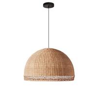 HAIIQU Abat-jour Suspendu Tissé De Style Scandinave Lustre En Osier Dôme Pour Îlot De Cuisine Lampe Suspendue E27 Pour Chambre À Coucher Luminaire De Bar Industriel, De Salon Ou Couloir