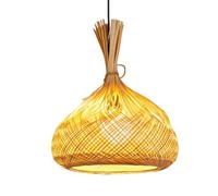 HAIIQU Éclairage Lampe Suspendue avec Abat-Jour Creux en Osier Luminaire De Table À Manger avec Cordon De 47 Pouces Lustre De Restaurant De Style Côtier Abat-Jour Artisanal E27