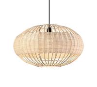 HAIIQU Éclairage Rétro Classique Suspension/lampe De Table De Style Campagnard Abat-jour En Osier Tressé Pour Salon, Chambre À Coucher Suspension Industrielle De Style Vietnamien