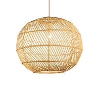 HAIIQU Éclairage Suspendu Au Plafond Fait À La Main Suspension Panier en Bambou Lampe Japonaise pour La Décoration De La Maison Et du Magasin Luminaire Rond De Lustre De Plafonnier pour Le Salon Thé